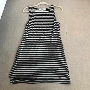 Black and white stripped dress